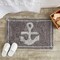 Non-Slip Bathroom Mat for Showers, Nautical Anchor Bath Rug (32 x 20 Inches)